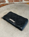 CHROME HEARTS LEATHER FLEUR PATCH CLUTCH ‘BLACK’