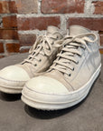 RICK OWENS MAINLINE LEATHER RAMONE LOW SNEAKERS ‘CREAM’
