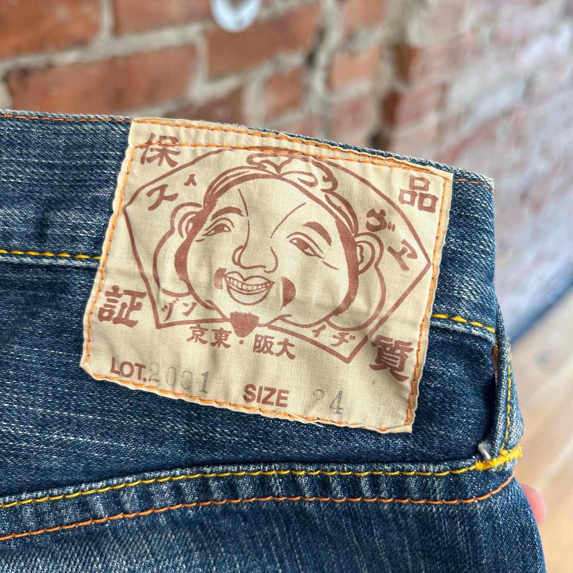 EVISU CLASSIC CUT SHORTS 'VINTAGE BLUE'