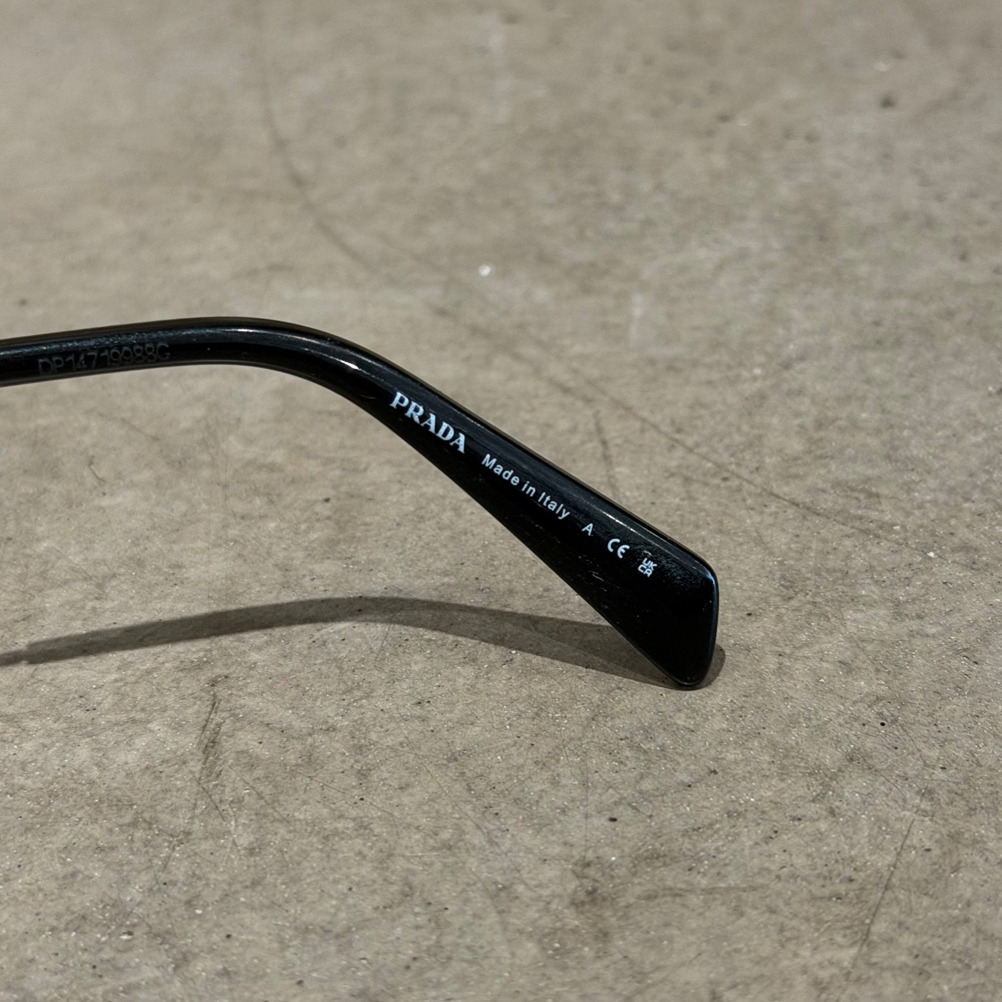 PRADA TRIANGLE BADGE GLASSES 'SILVER/BLACK'