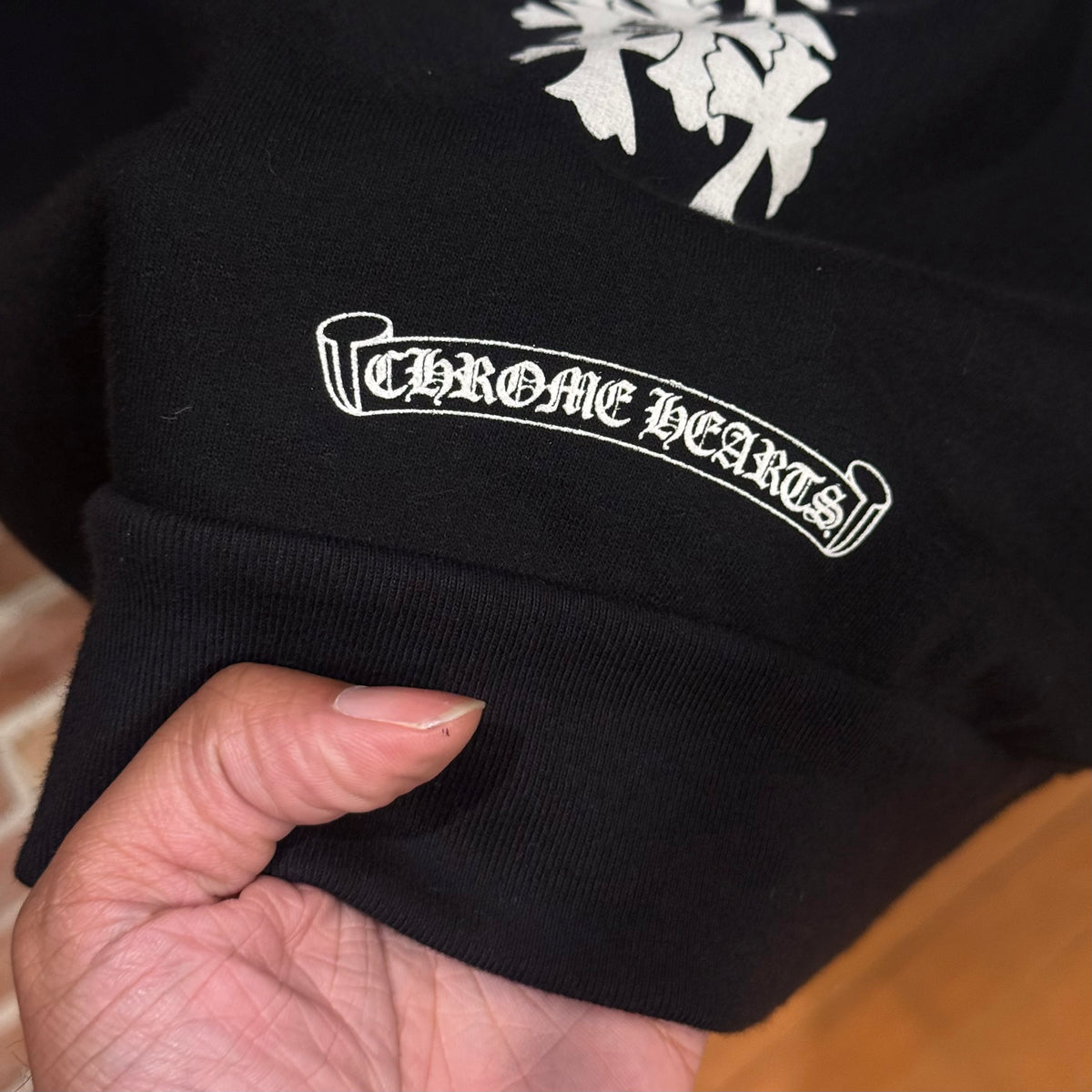 CHROME HEARTS CROSS SPINE PULLOVER HOODIE ‘BLACK’