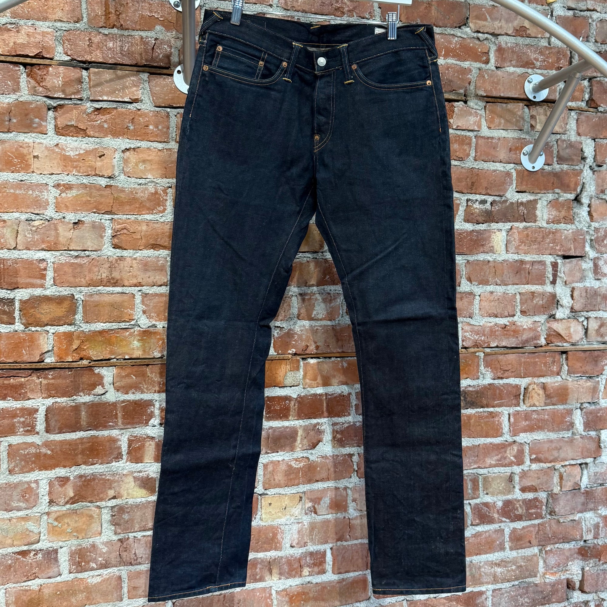 EVISU LOT 2008 THIN GULL SLIM STRAIGHT DENIM ‘INDIGO/IVORY’