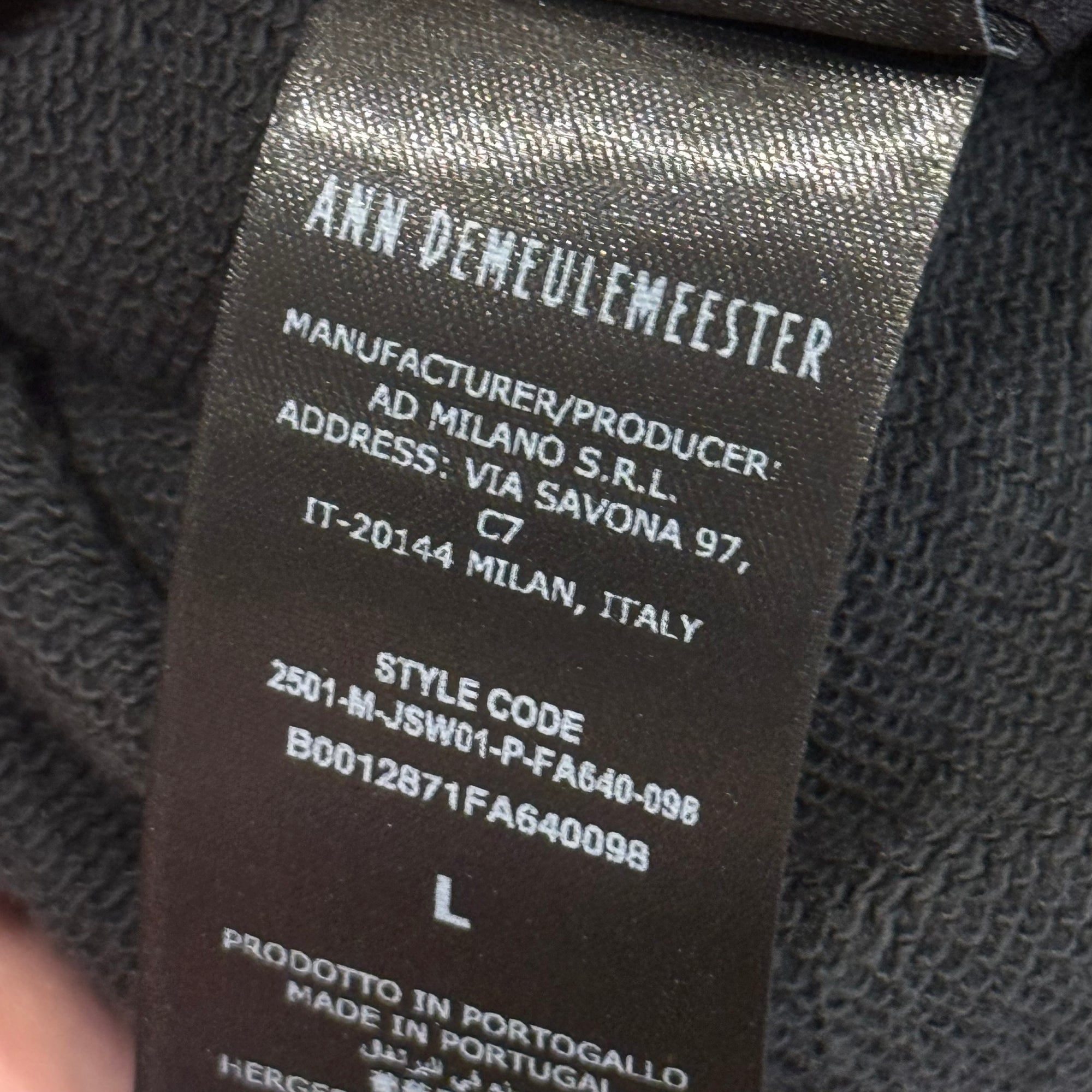 ANN DEMEULEMEESTER PATCHWORK VINTAGE HOODIE ‘VINTAGE BLACK’