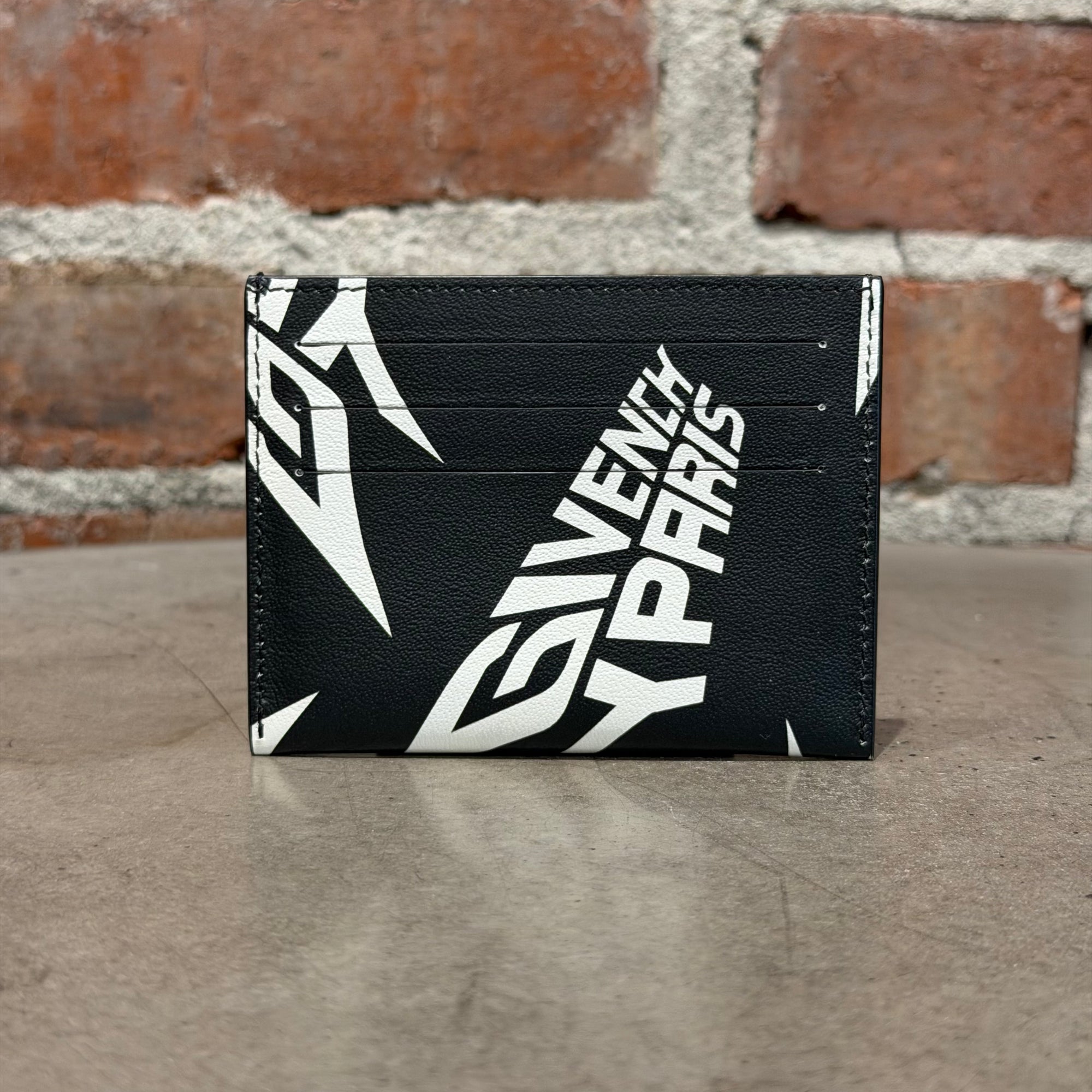GIVENCHY LOGO PRINT LEATHER CARDHOLDER ‘BLACK’