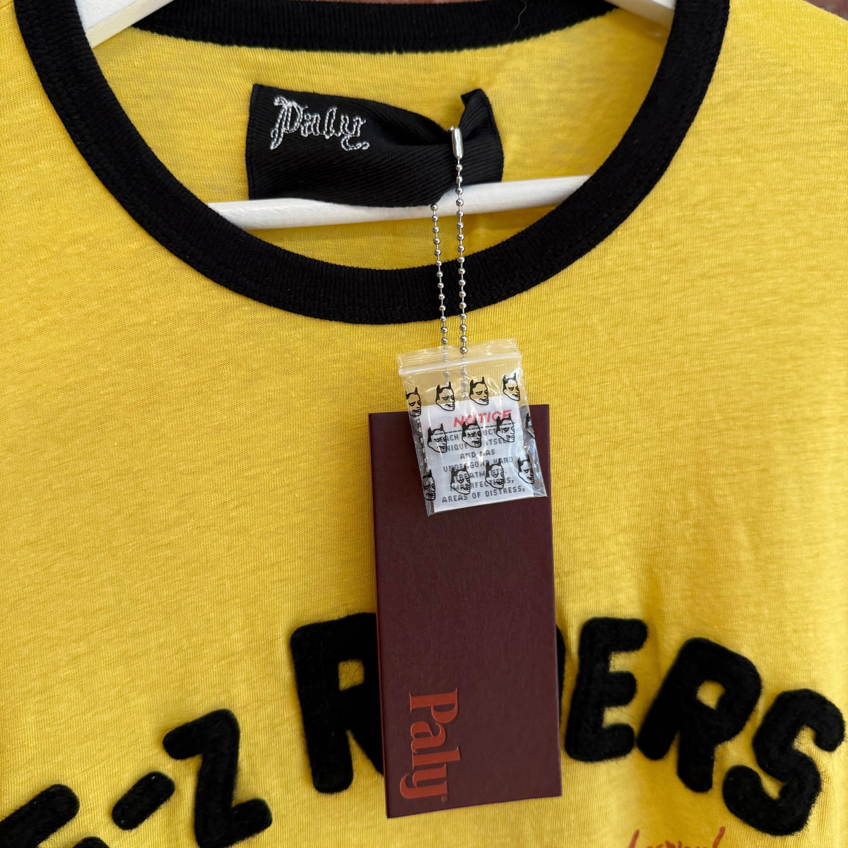 PALY HOLLYWOOD SS26 EZ RIDERS RINGER TEE ‘BLACK/YELLOW’