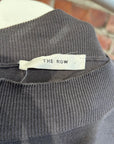 THE ROW SILK MOCKNECK KNIT SWEATER ‘DARK GREY’