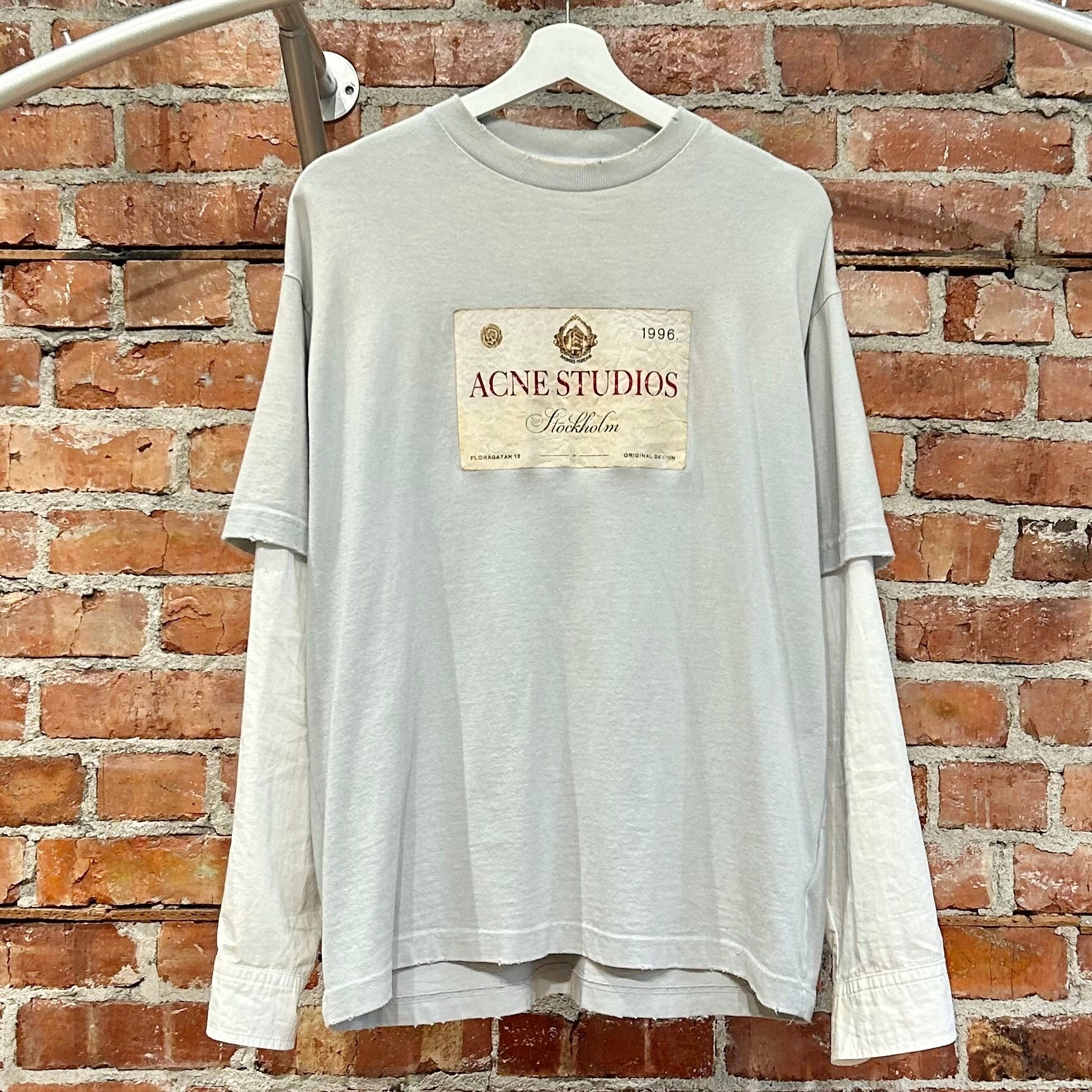 ACNE STUDIOS LAYERED PRINT TEE ‘GREY’