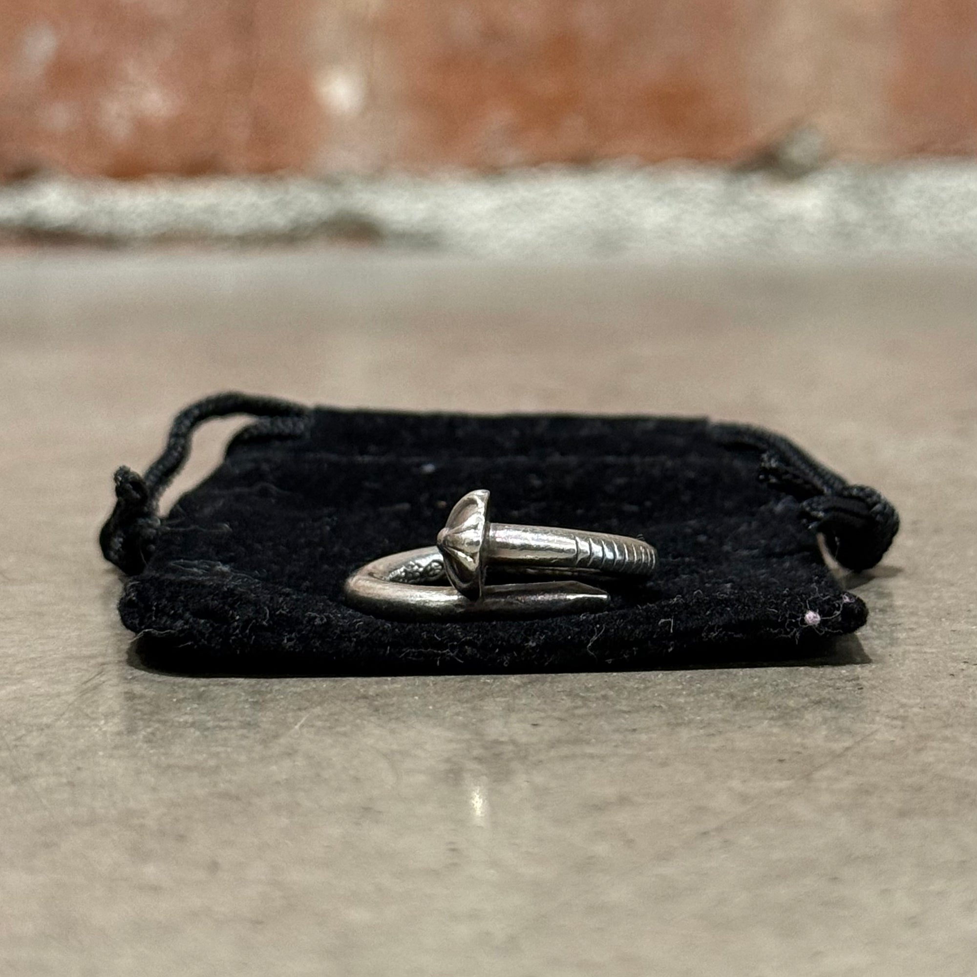 CHROME HEARTS CROSSBALL NAIL RING ‘SILVER’