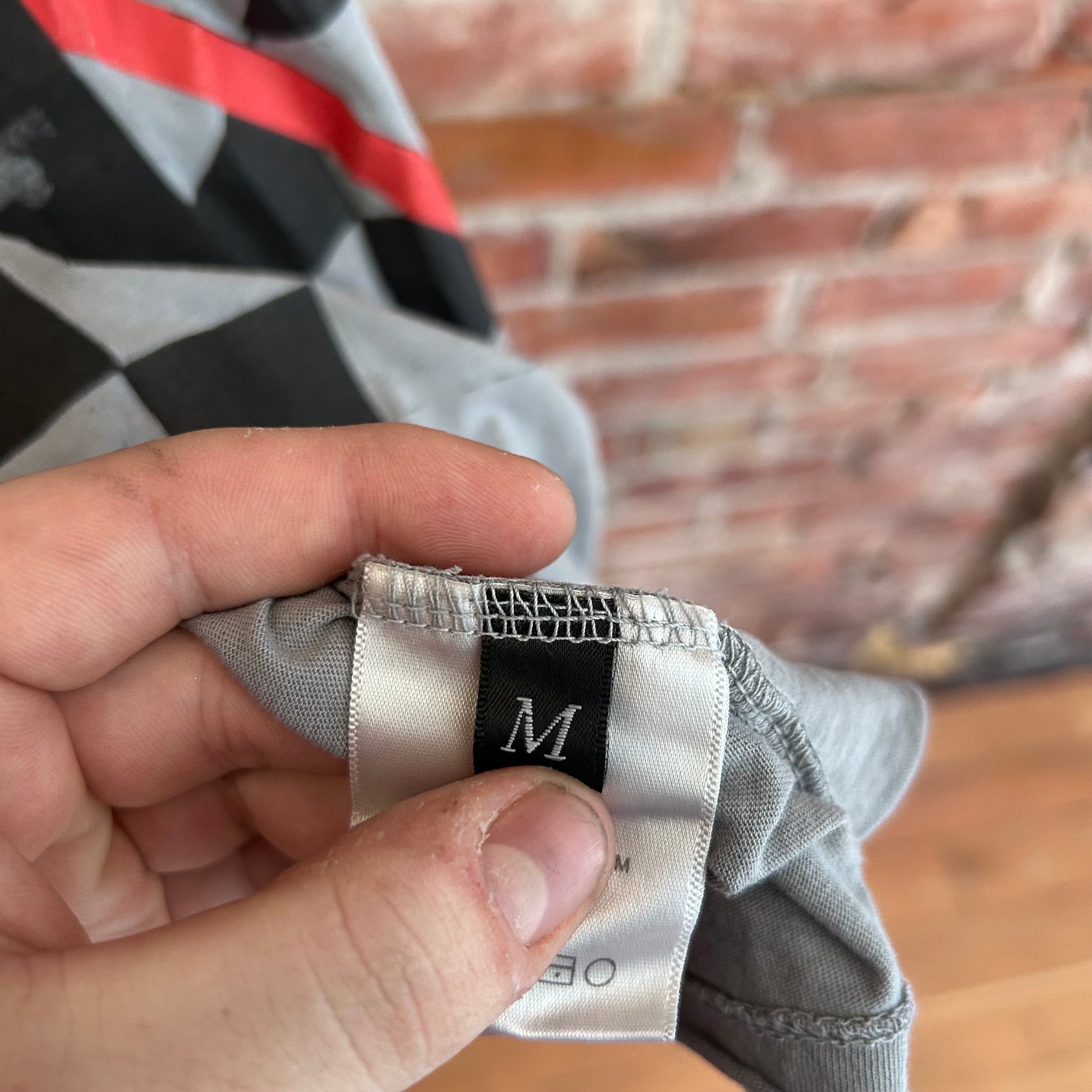 ENFANTES RICHES DÉPRIMÉS CHECKERED FAN ZINE TEE ‘GRAY’