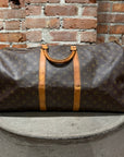 LOUIS VUITTON 1990s MONOGRAM KEEPALL 55 BAG ‘BROWN’