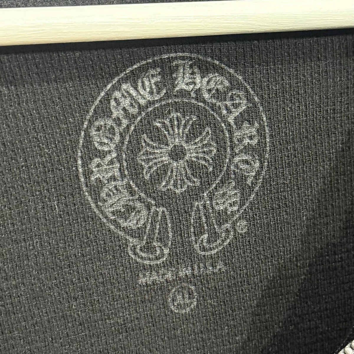 CHROME HEARTS THERMAL SCRIPT LOGO ZIP HOODIE ‘BLACK’