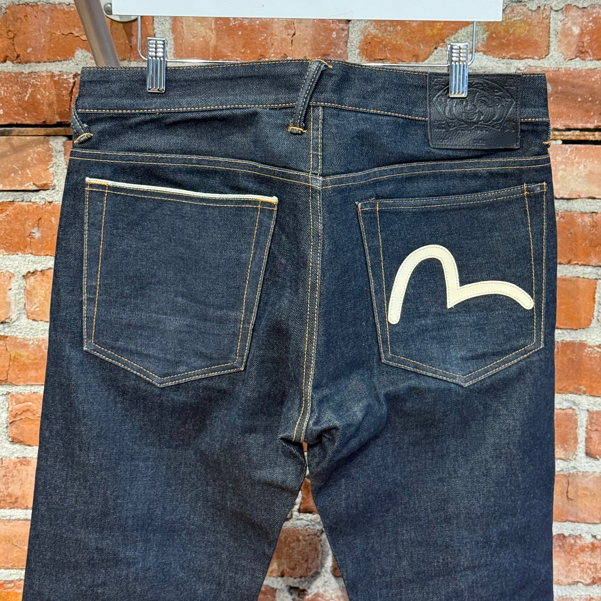 EVISU SELVEDGE ID SINGLE GULL DENIM ‘INDIGO/WHITE’