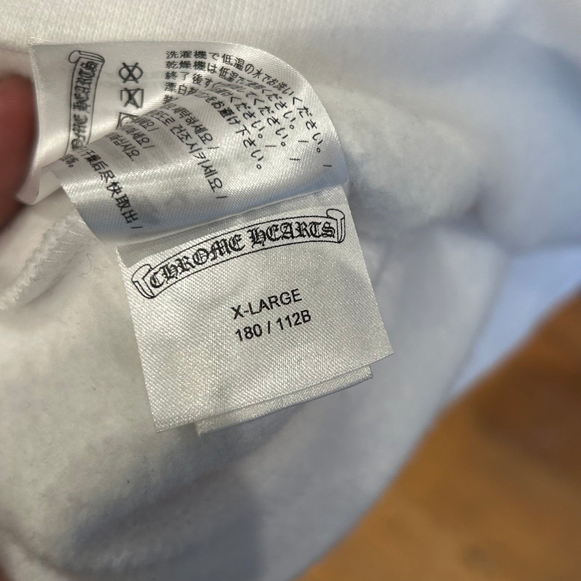 CHROME HEARTS HORSESHOE FLORAL ZIP HOODIE ‘WHITE’