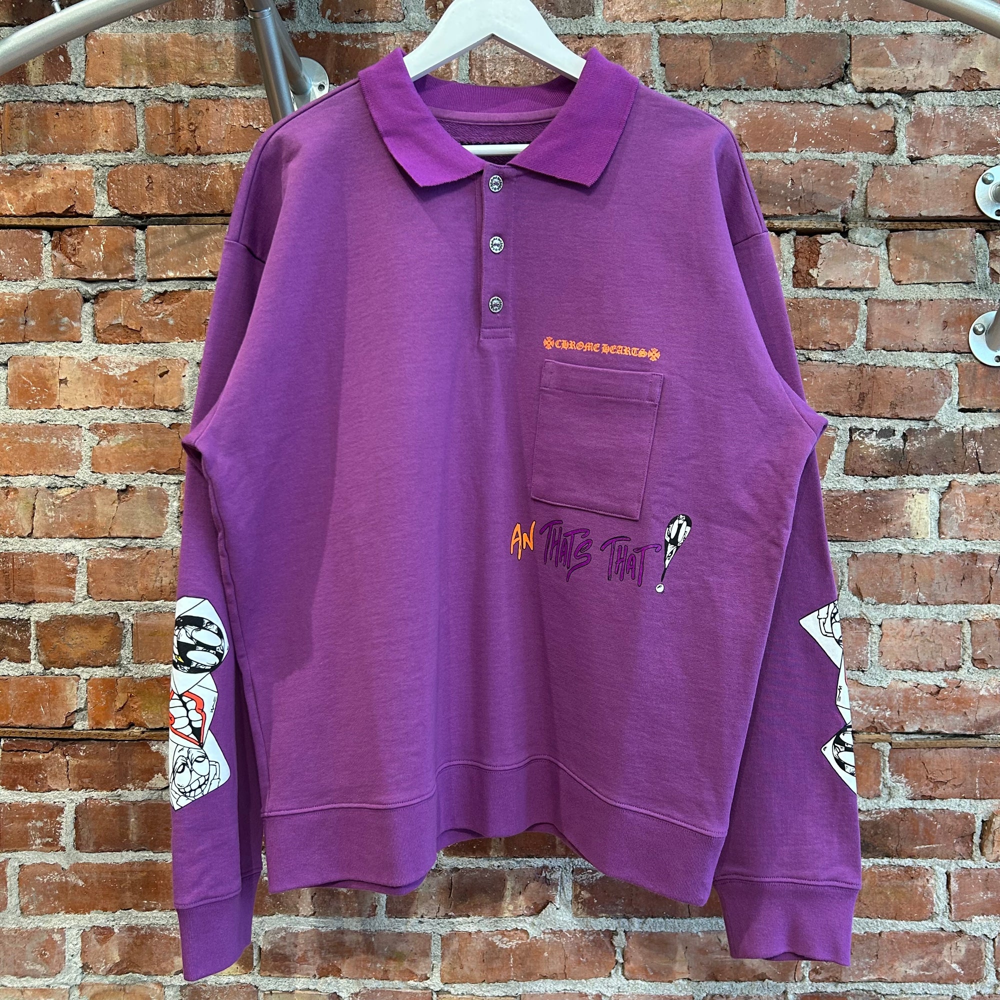 CHROME HEARTS MATTY BOY "MORE NOT LESS" POLO ‘PURPLE’