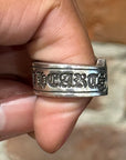 CHROME HEARTS LARGE SCROLL BANNER RING ‘SILVER’