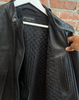 BALENCIAGA FW23 RUNWAY DECONSTRUCTED LEATHER JACKET ‘BLACK’