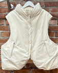 HYEIN SEO REVERSIBLE PADDED PUFFER VEST ‘CREAM’