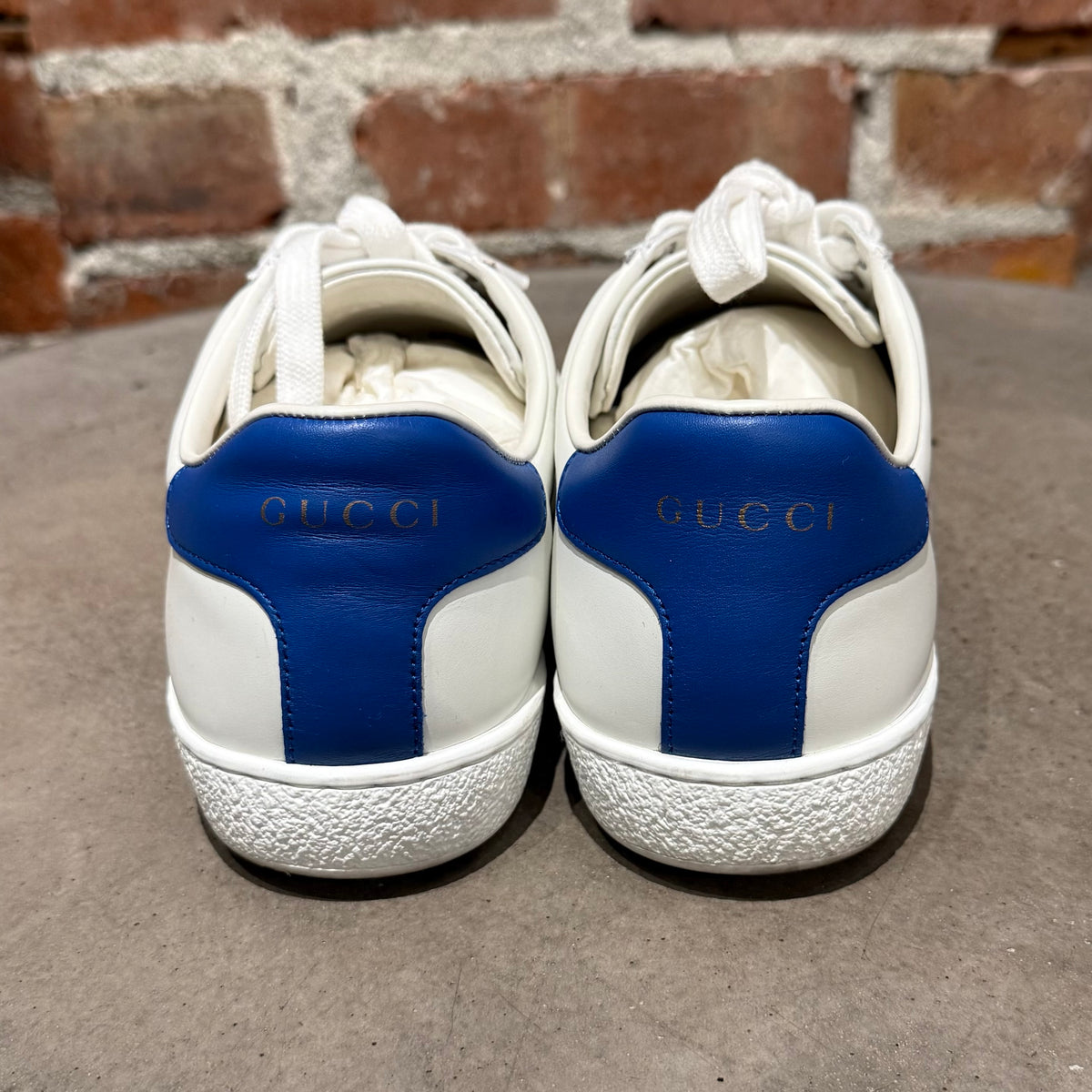 GUCCI ACE EMBROIDERED TENNIS SNEAKERS ‘WHITE’