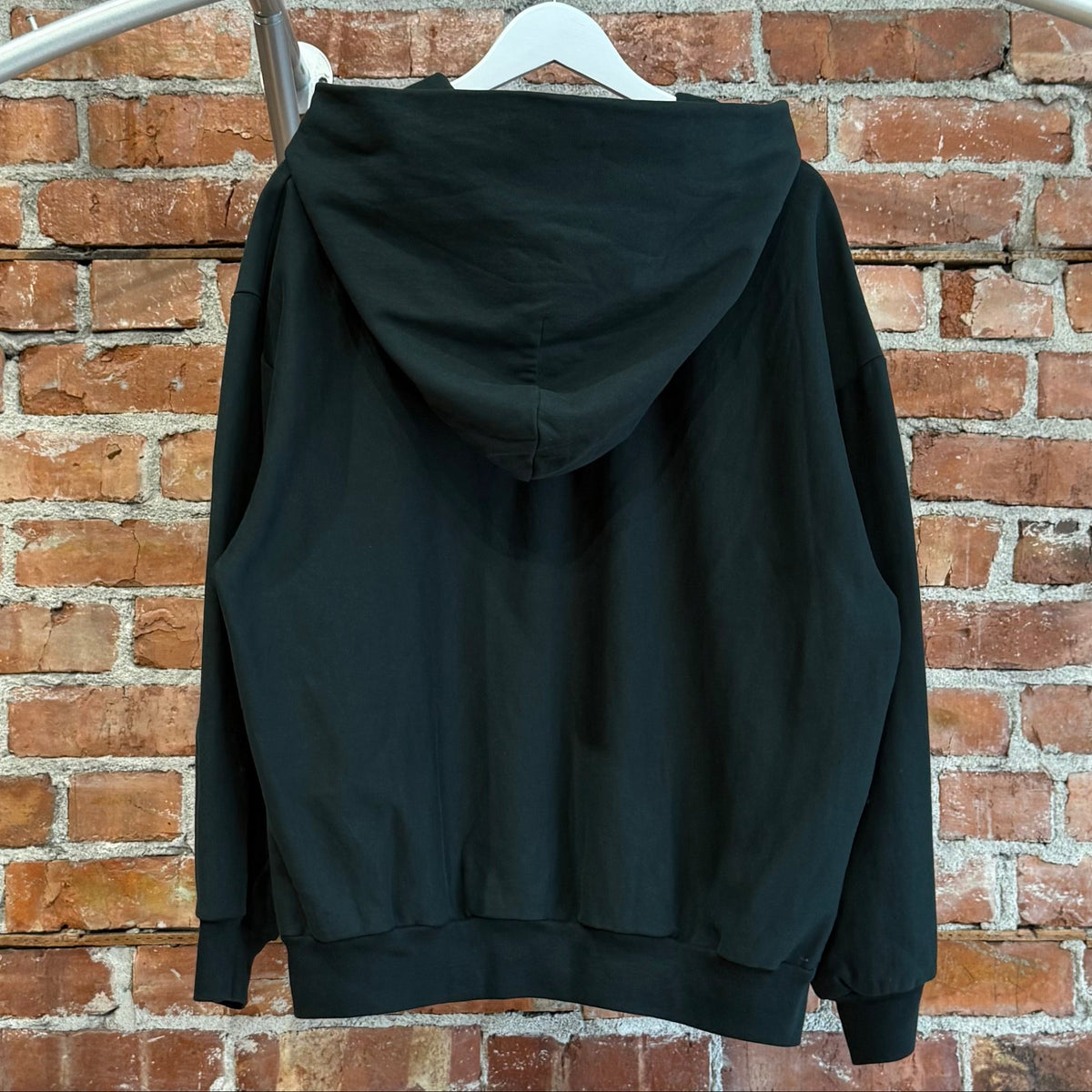 BALENCIAGA FW22 SAMPLE SIZE STICKER ZIP HOODIE ‘DARK GREEN’