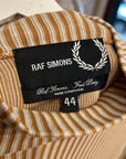 RAF SIMONS X FRED PERRY MOCK NECK LONG SLEEVE ‘CREAM/YELLOW’