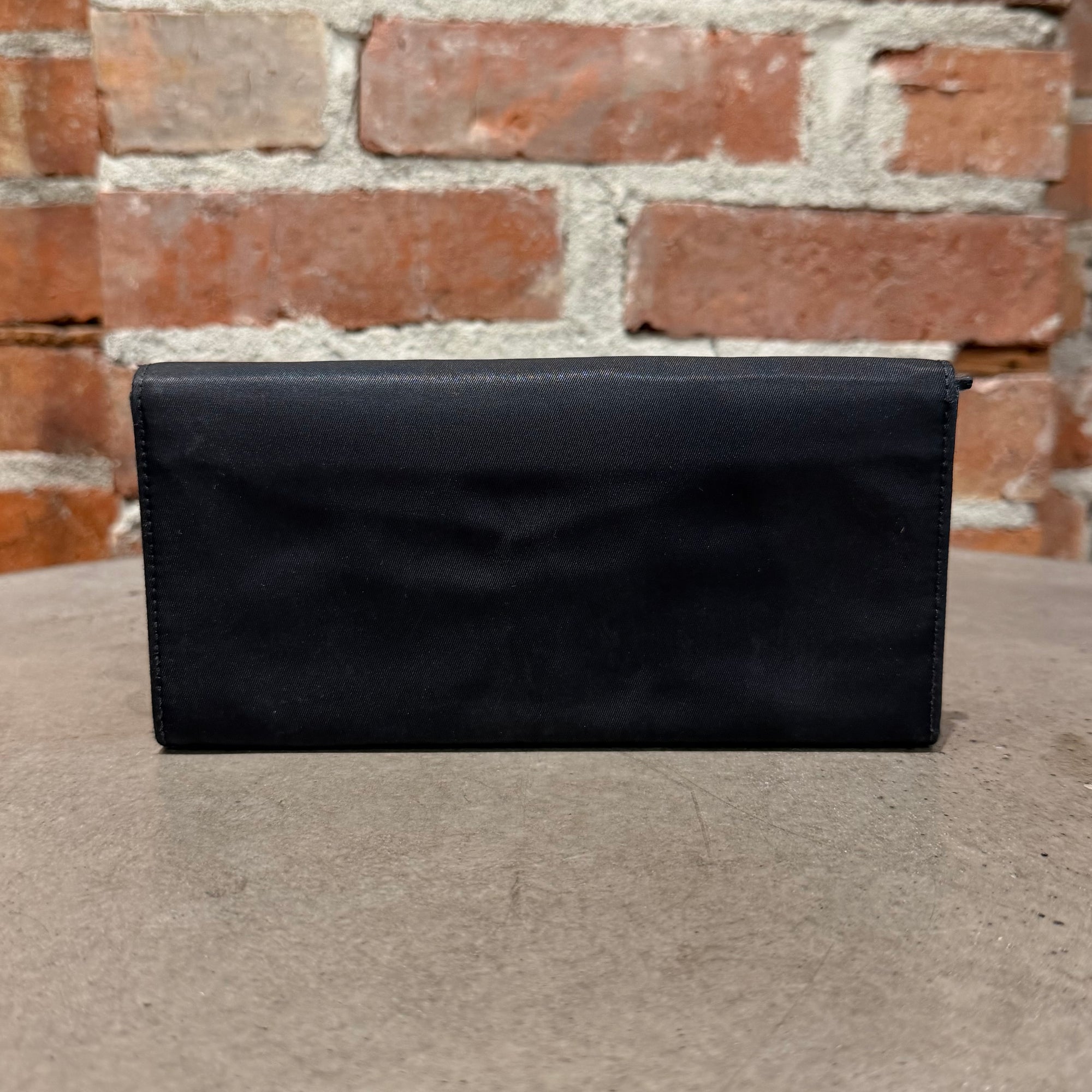 PRADA NYLON LONG WALLET ‘BLACK’