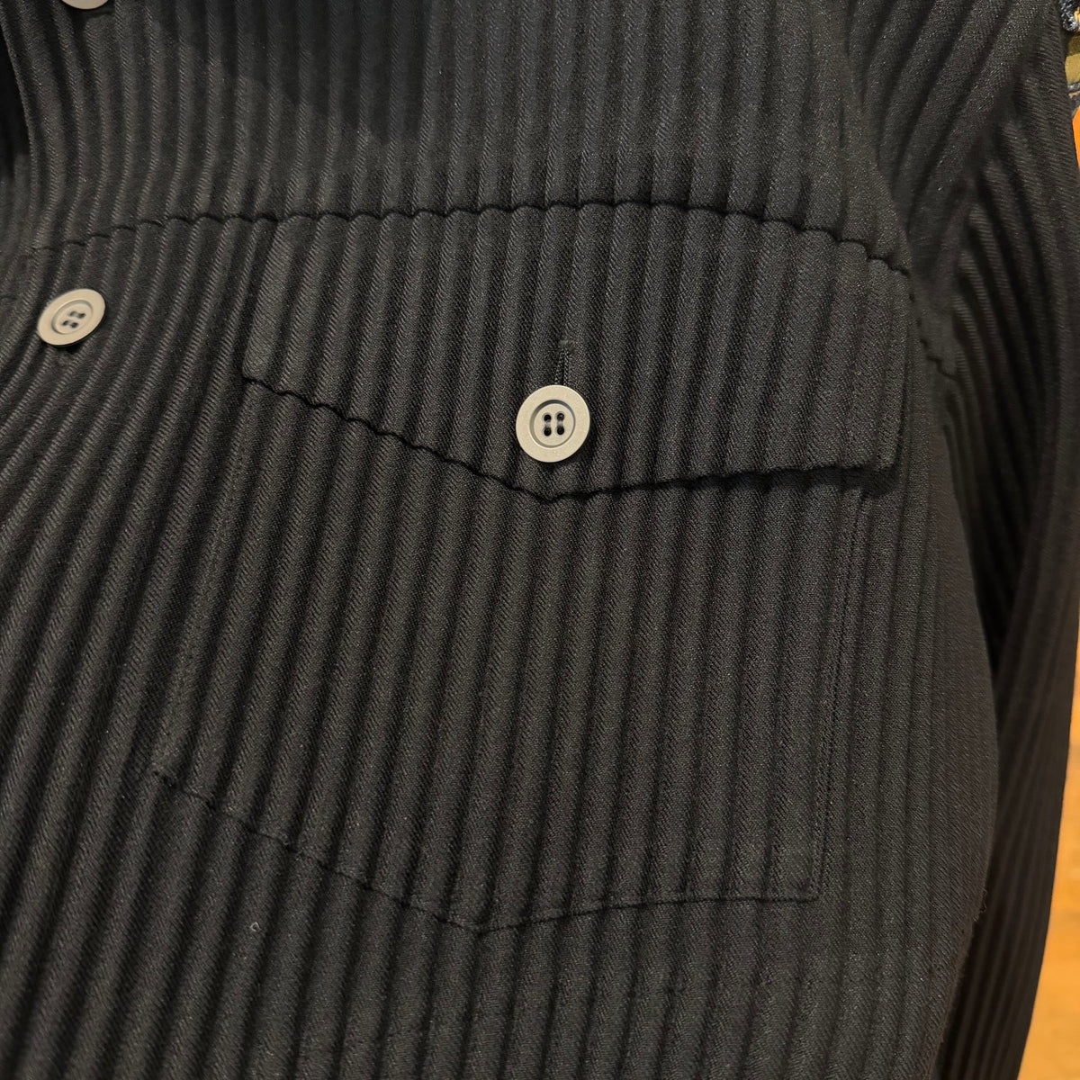 ISSEY MIYAKE HOMME PLISSE PLEATED TRUCKER JACKET 'BLACK'
