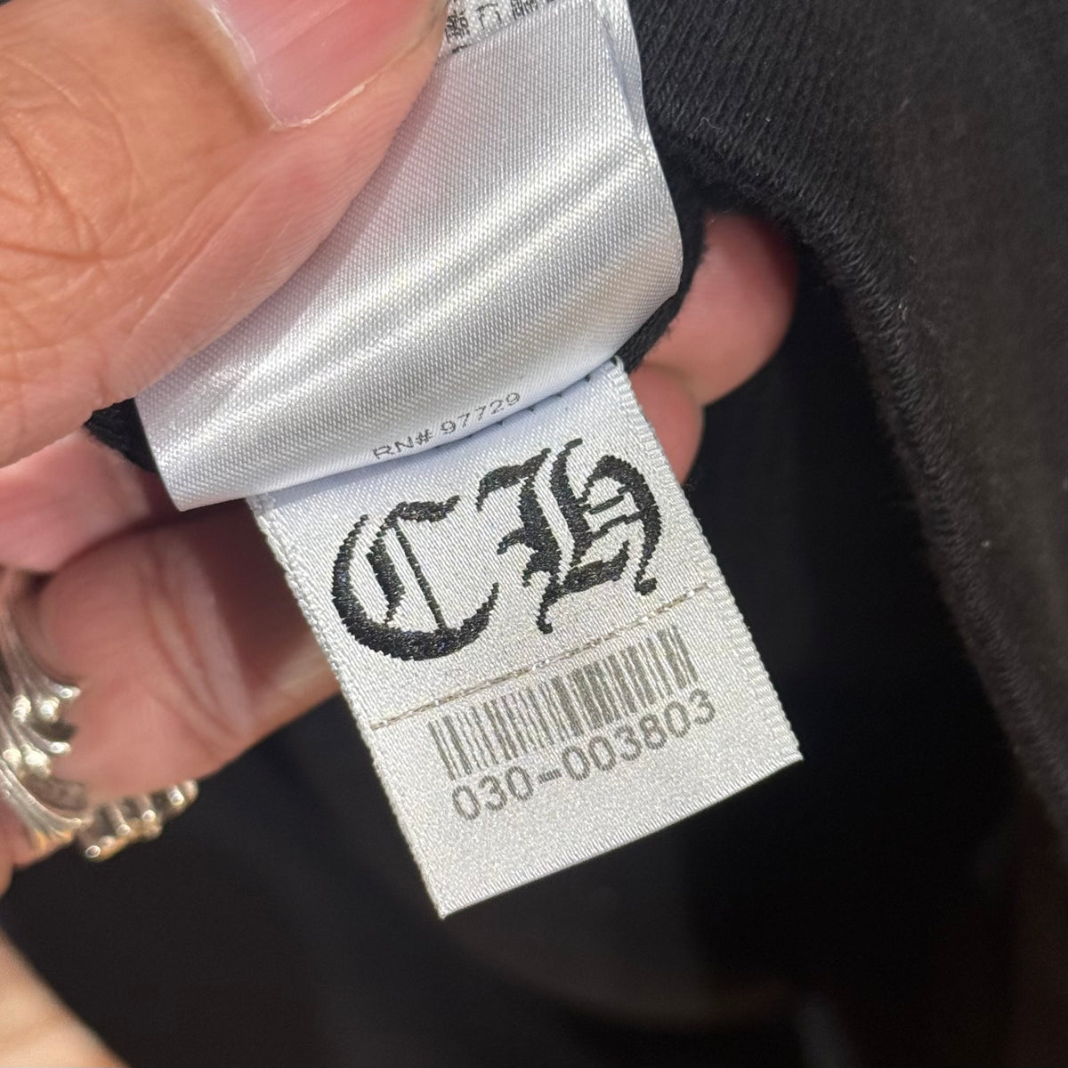 CHROME HEARTS THERMAL SCRIPT LOGO ZIP HOODIE ‘BLACK’