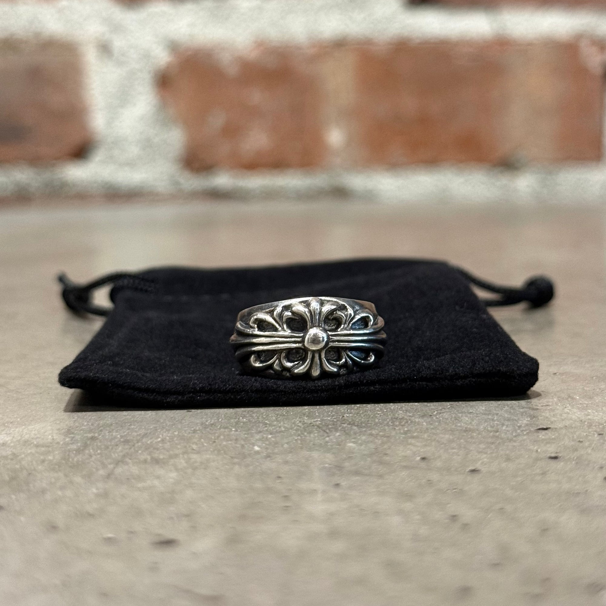 CHROME HEARTS CLASSIC FLORAL RING ‘SILVER’