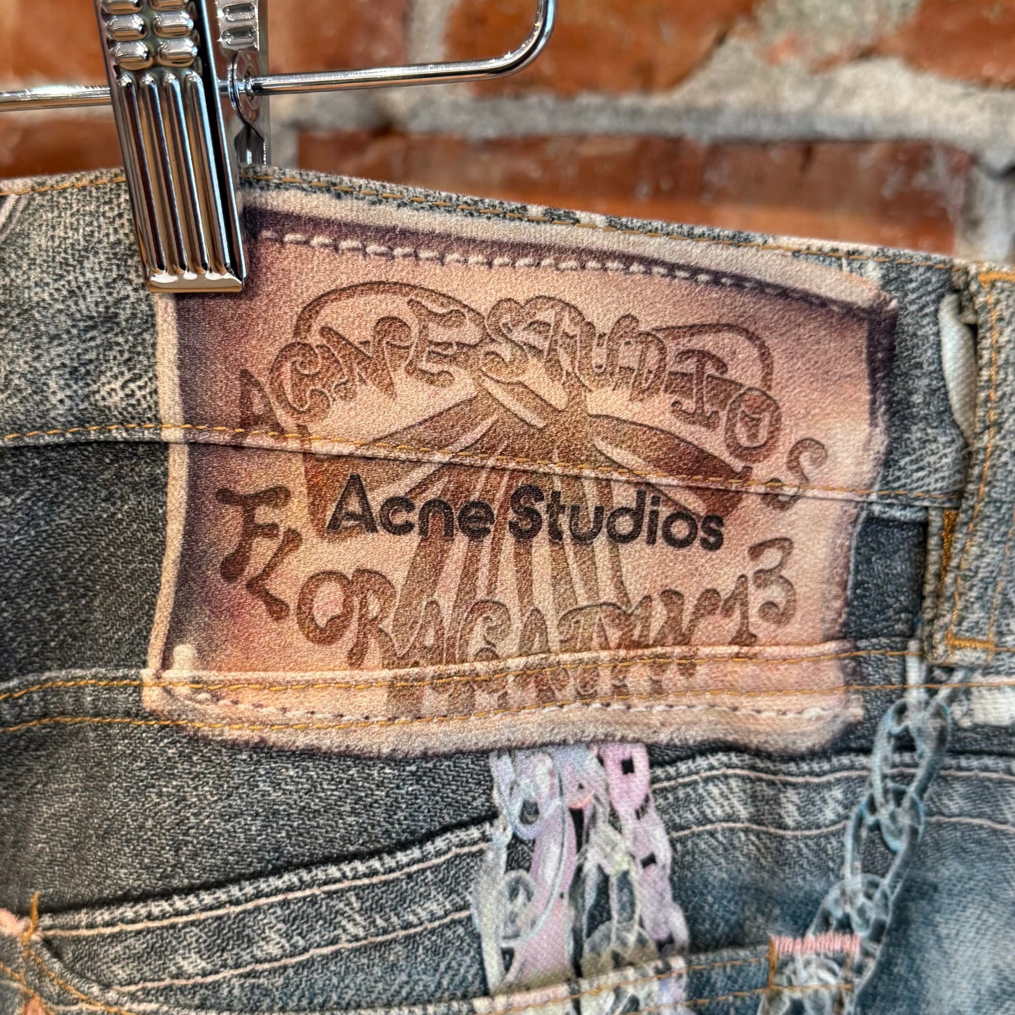 ACNE STUDIOS 1981M TROMPE L’OEIL CHAIN JEANS ‘MULTI’