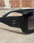 CHANEL QUILTED SHIELD SUNGLASSES ‘BLACK’