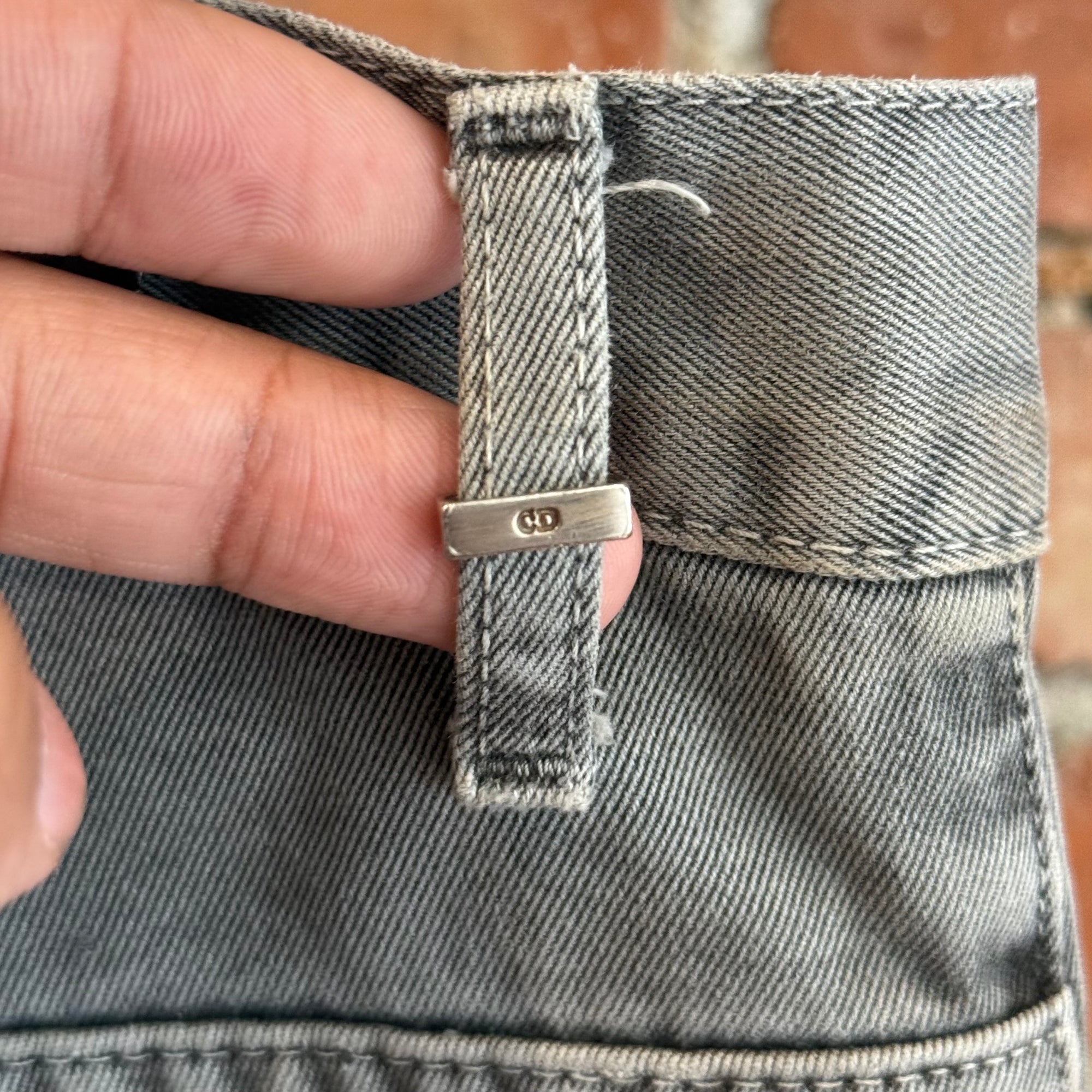 DIOR HEDI ERA CONCRETE DENIM JEANS ‘GREY’