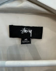 STUSSY SPEEDWAY CAMP COLLAR SHIRT ‘WHITE/BLACK’