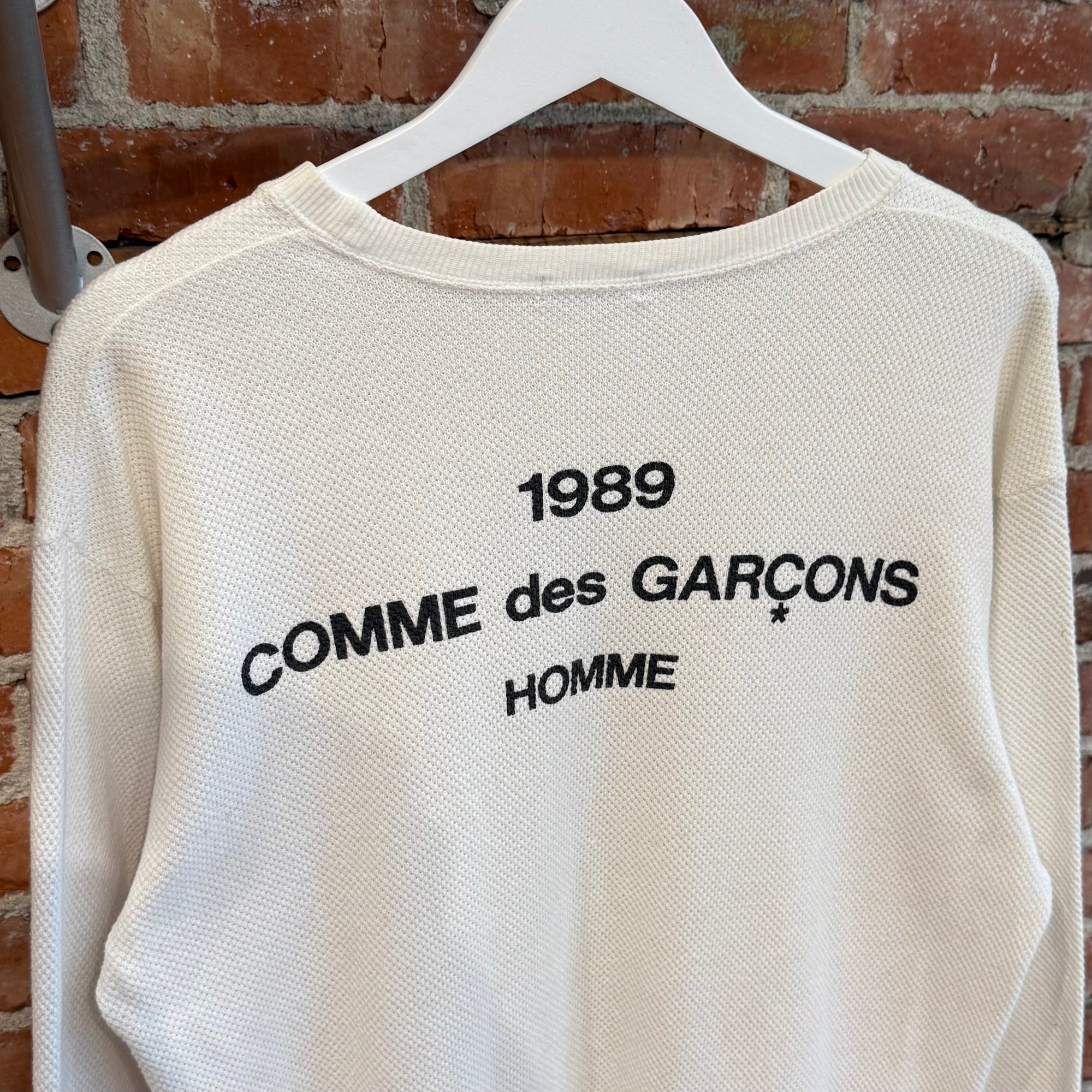 COMME DES GARÇON HOMME 1989 STAFF THERMAL ‘WHITE’