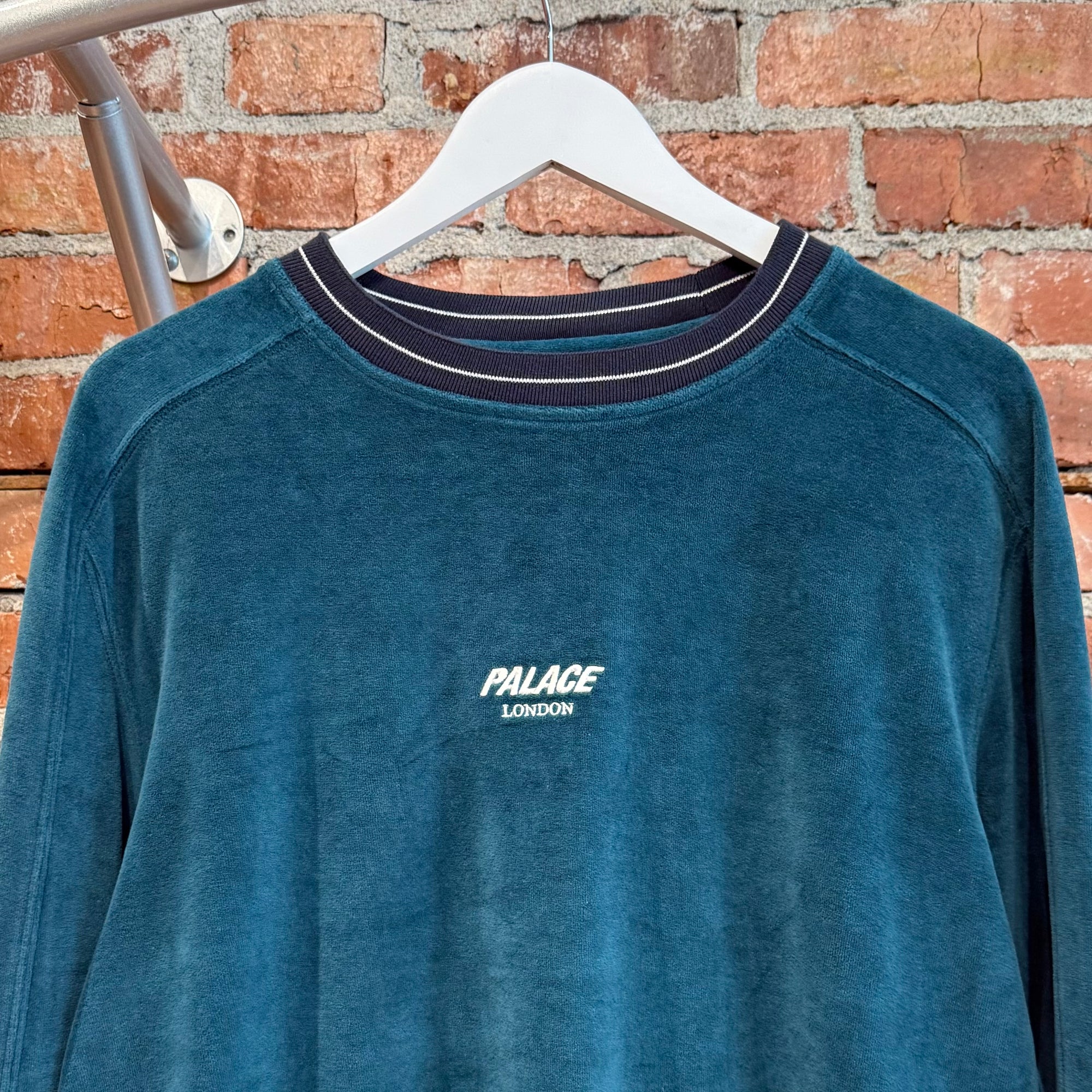 PALACE TERRYCLOTH LOGO CREWNECK ‘TEAL