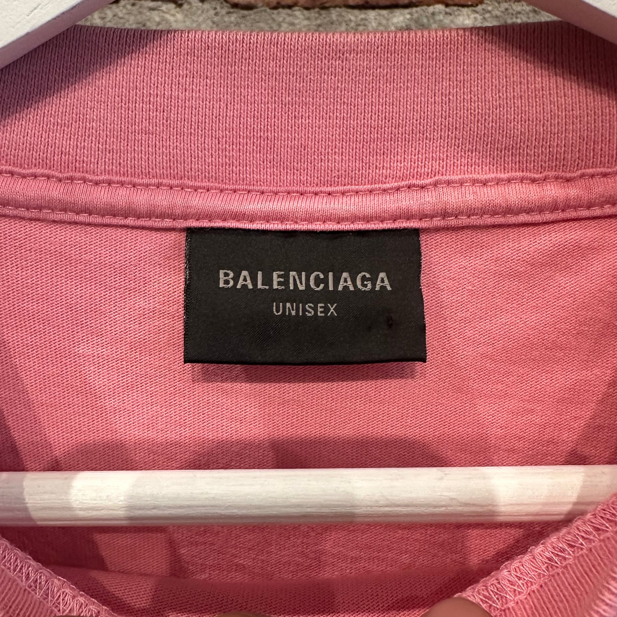 BALENCIAGA SS22 MULTI LOGO OVERSIZED TEE ‘PINK’