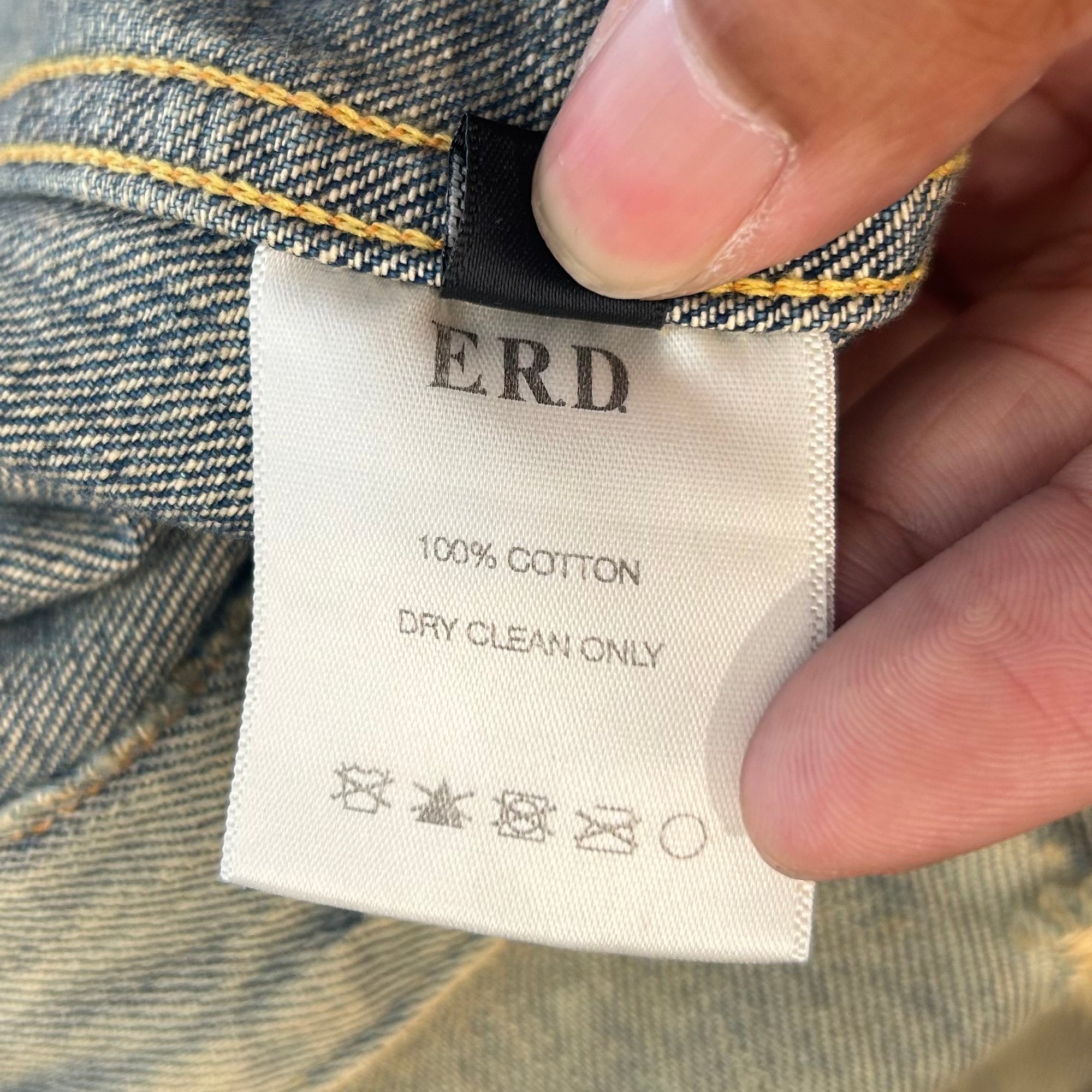 ENFANTS RICHES DEPRIMES AW24 ACID DEALER DENIM JACKET ‘BLUE’