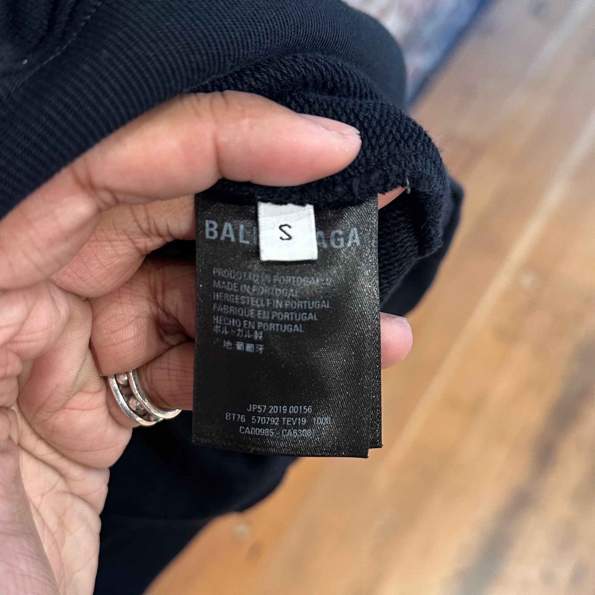 BALENCIAGA SS19 BB LOGO OVERSIZED HOODIE ‘BLACK’