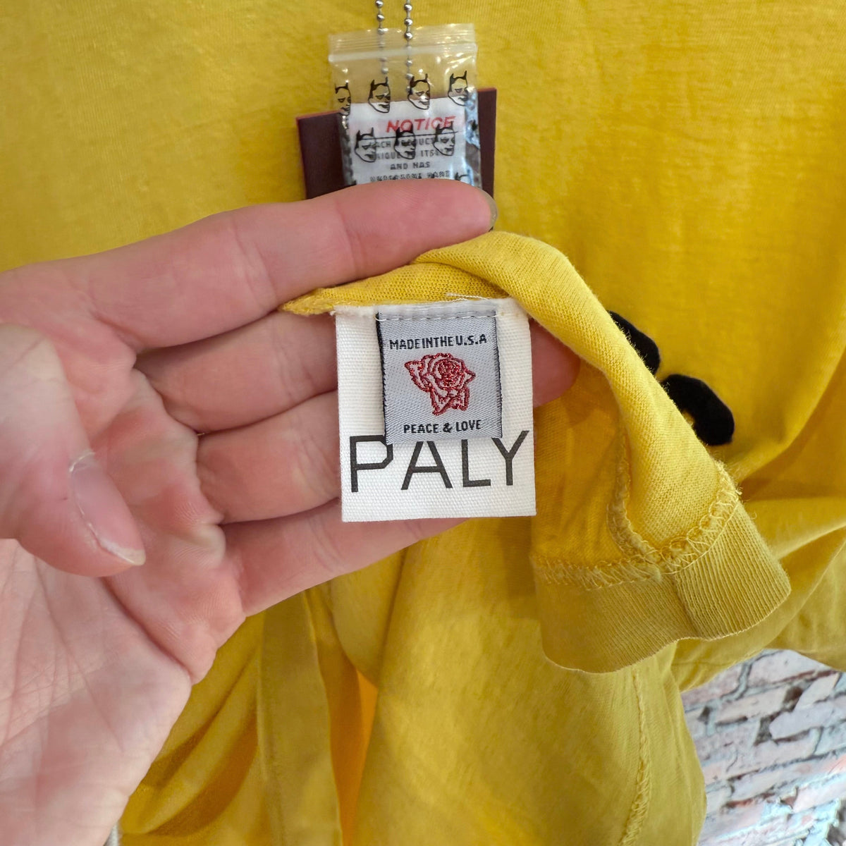 PALY HOLLYWOOD SS26 EZ RIDERS RINGER TEE ‘BLACK/YELLOW’