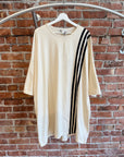 Y-3 OVERSIZED 3-STRIPES TEE ‘OFF WHITE’
