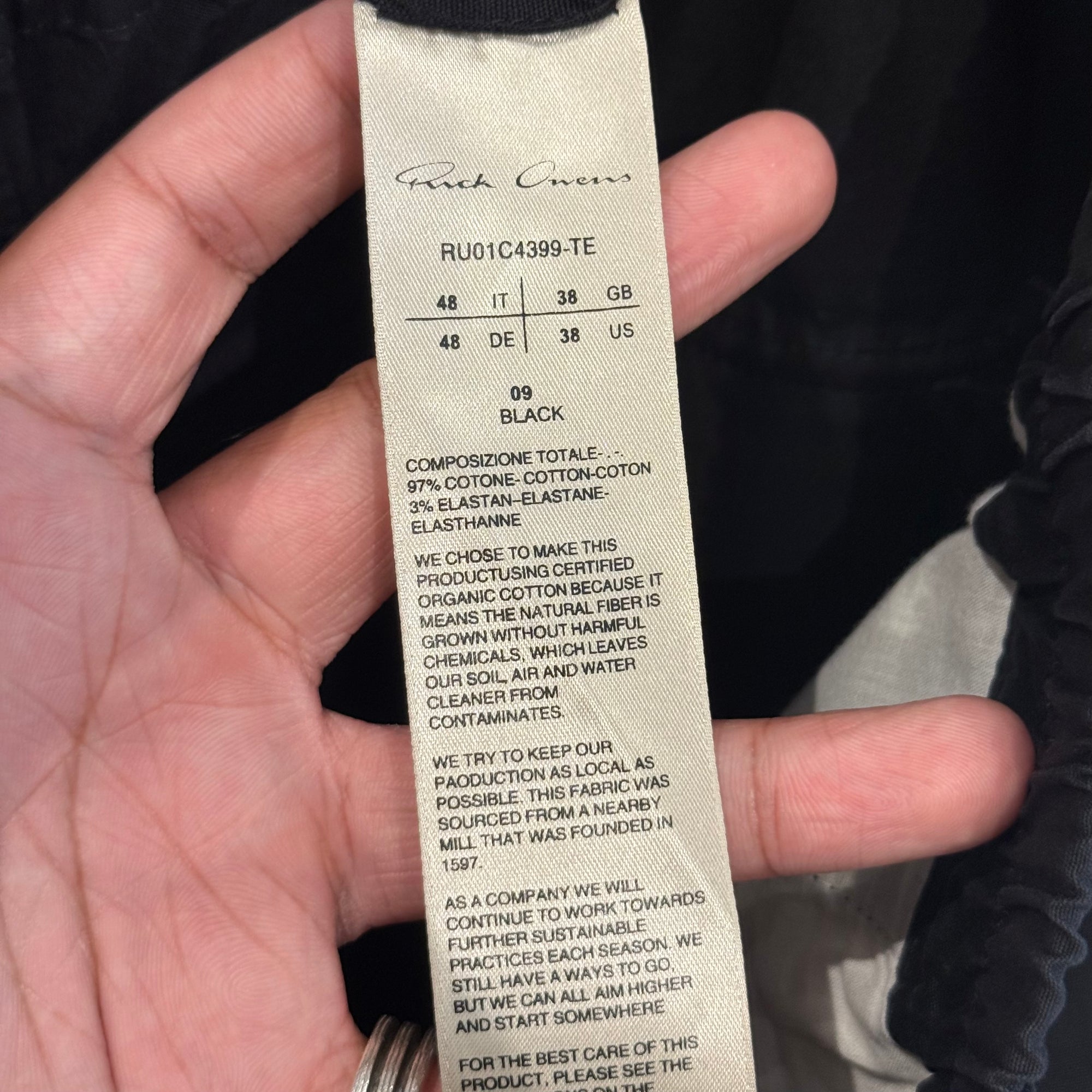 RICK OWENS SS23 EDFU CARGO BELAS PANTS ‘BLACK’