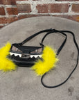 FENDI MONSTER MICRO DUAL HANDLE PURSE ‘BLACK’