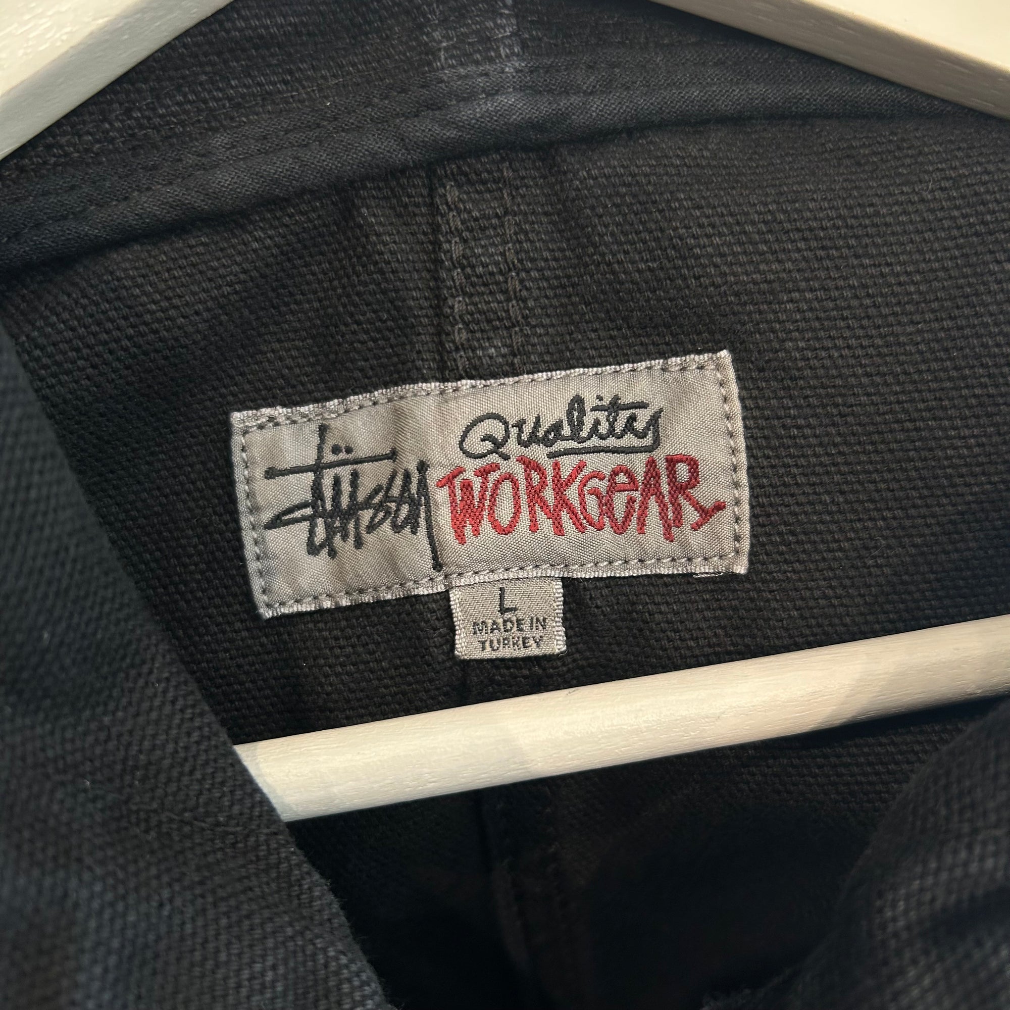 STUSSY WORKGEAR HOODED WORK JACKET ‘BLACK’