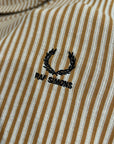 RAF SIMONS X FRED PERRY MOCK NECK LONG SLEEVE ‘CREAM/YELLOW’