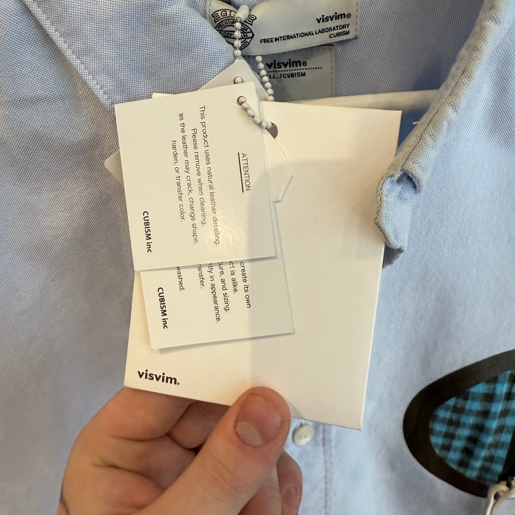 VISVIM GIZA WELD POCKET SHIRT BLUE’