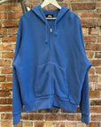 STUSSY DOUBLE LAYER WAFFLE ZIP HOODIE ‘BLUE’