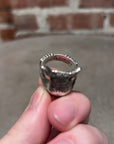 GUCCI ANGER FOREST WOLF HEAD RING ‘SILVER’