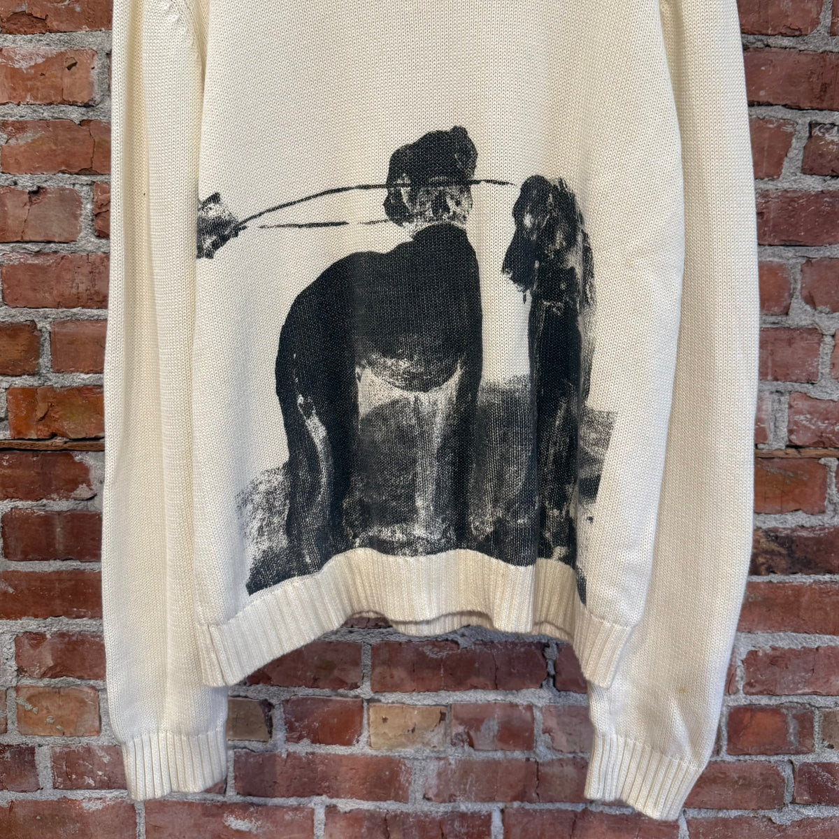 BASKETCASE OVERSIZED DOG KNIT SWEATER ‘CREAM’