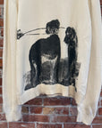 BASKETCASE OVERSIZED DOG KNIT SWEATER ‘CREAM’