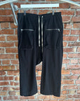 RICK OWENS CARGO CROPPED PANTS ‘BLACK’