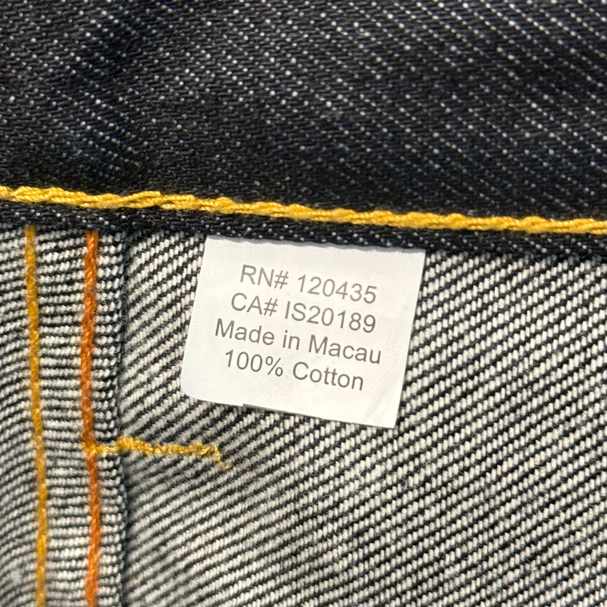 EVISU LOT 0001 CHENILLE GULL DENIM 'INDIGO/GREEN'